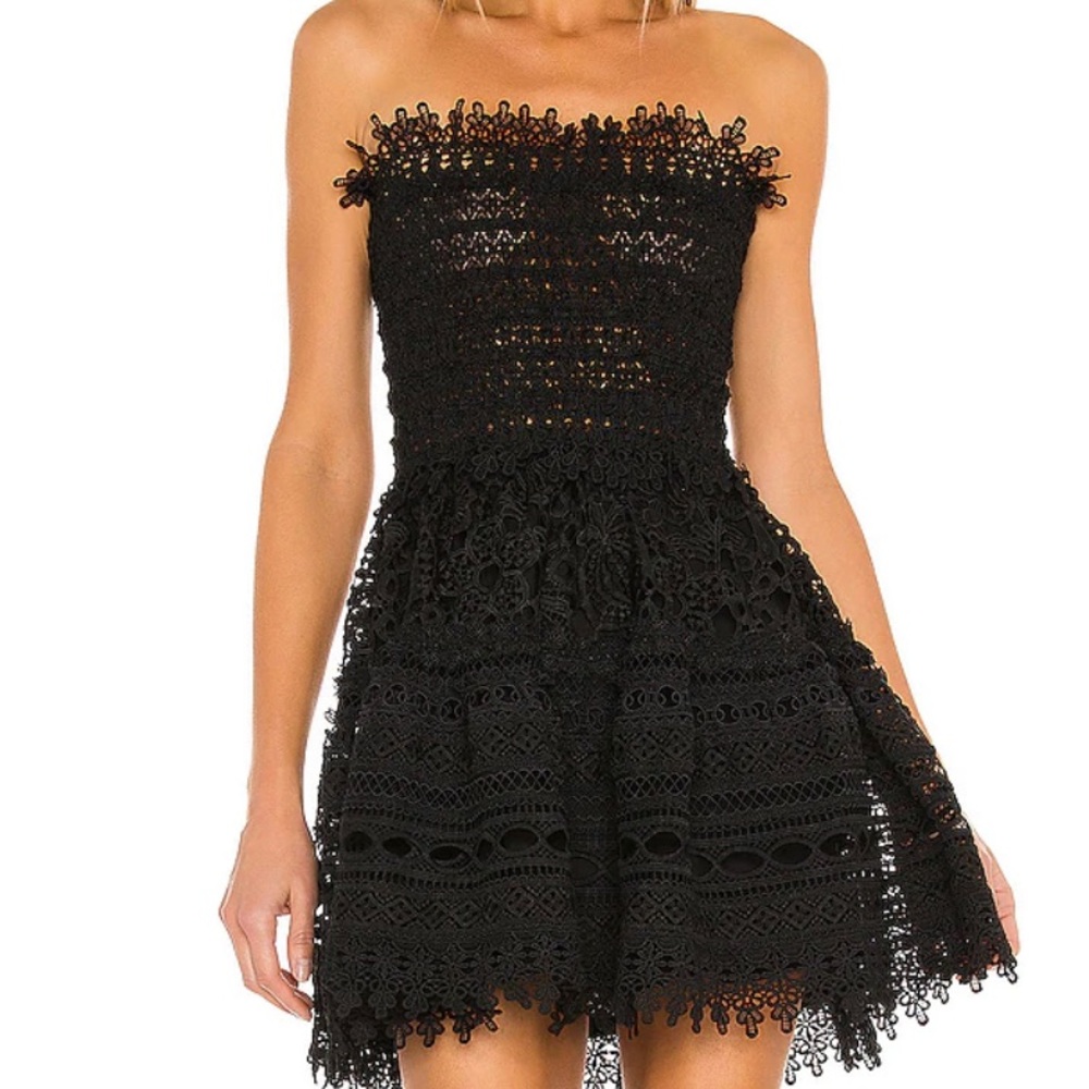 WAIMARI VALLARTA STRAPLESS MINI DRESS BLACK